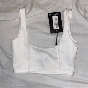 White Pretty Little Thing Croptop